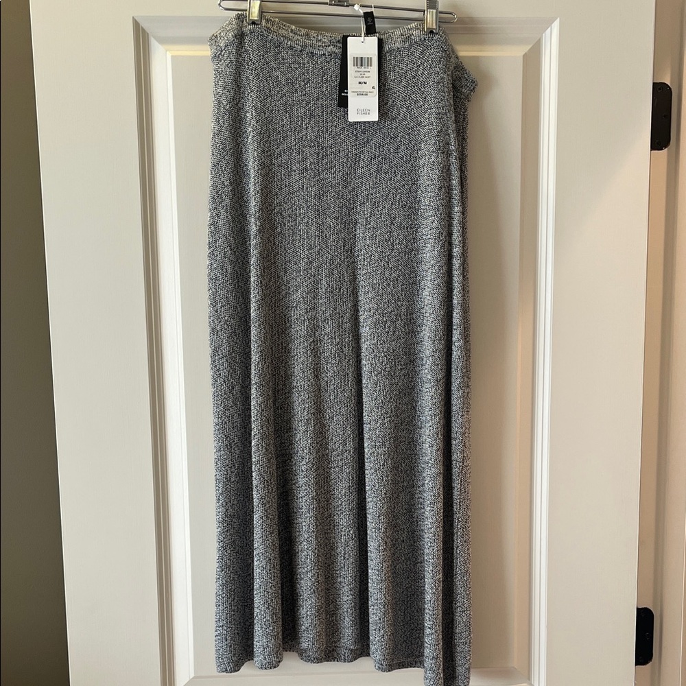 Eileen Fisher Black/Ivory Knit Skirt
